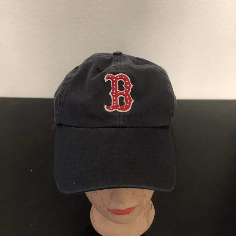 MLB Vintage Bling Womens Boston Red Sox Baseball Hat Cap